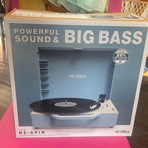 Victrola Blue Record Player with Bluetooth